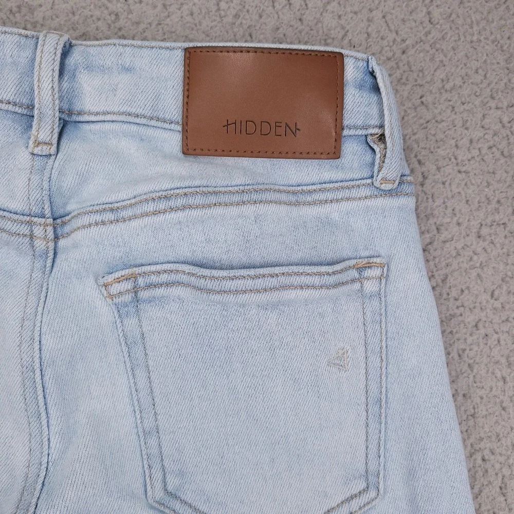 HIDDEN x Altar'd State Jeans Size 24 Wide Leg Light Wash Stretch Denim
